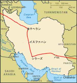 イランの地図 
