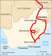 南アフリカの地図3