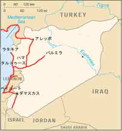 シリアの地図 
