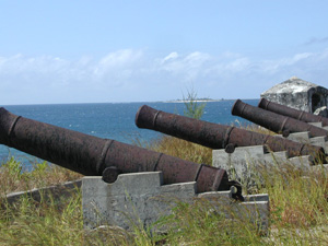 モザンビーク島の北の大砲台跡